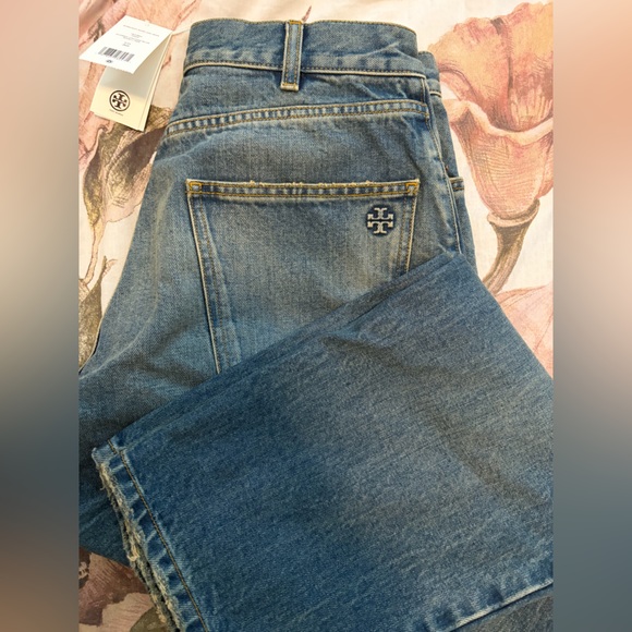 Tory Burch Straight Wide Leg Jeans - Picture 2 of 5